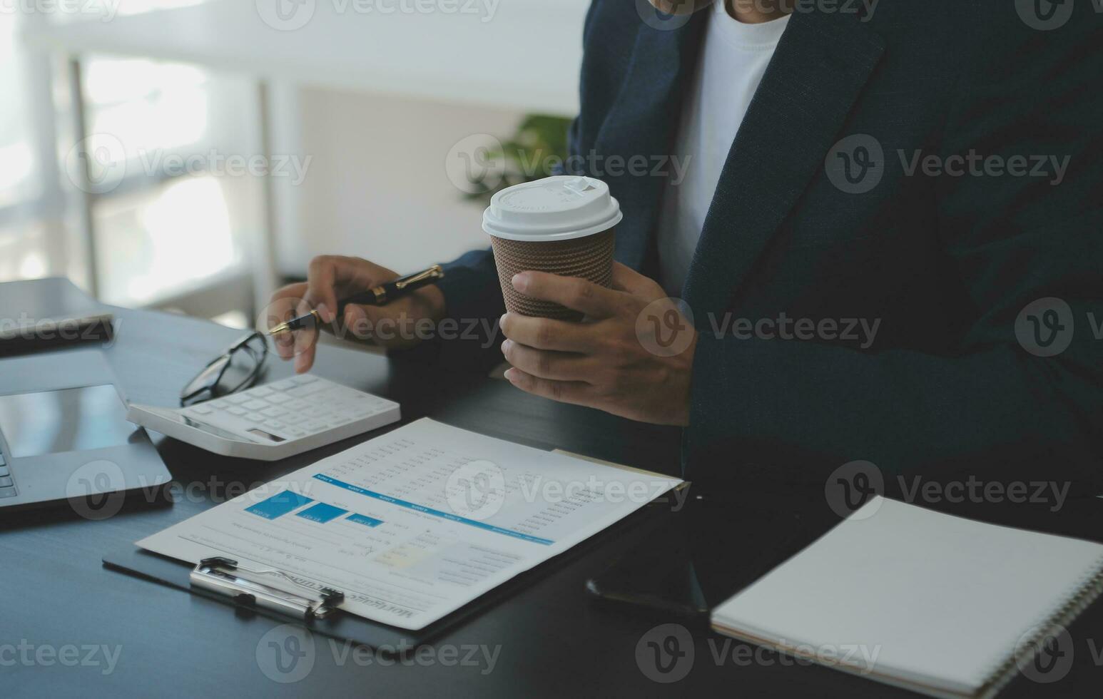 Business Documents, Auditor businesswoman checking searching document legal prepare paperwork or report for analysis TAX time,accountant Documents data contract partner deal in workplace office photo