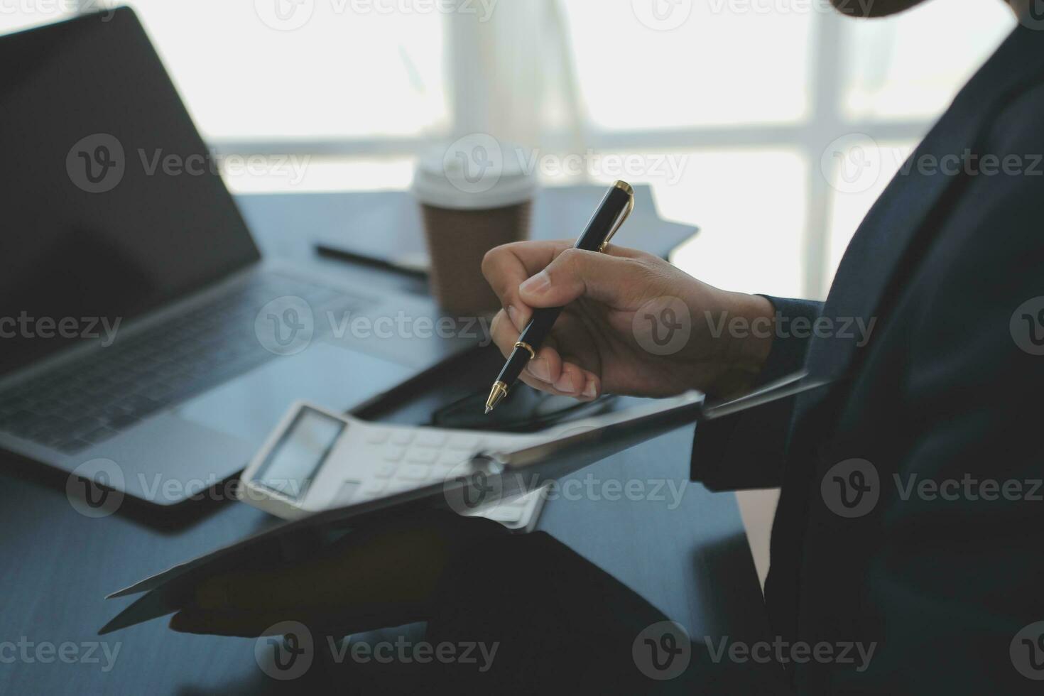 Business Documents, Auditor businesswoman checking searching document legal prepare paperwork or report for analysis TAX time,accountant Documents data contract partner deal in workplace office photo