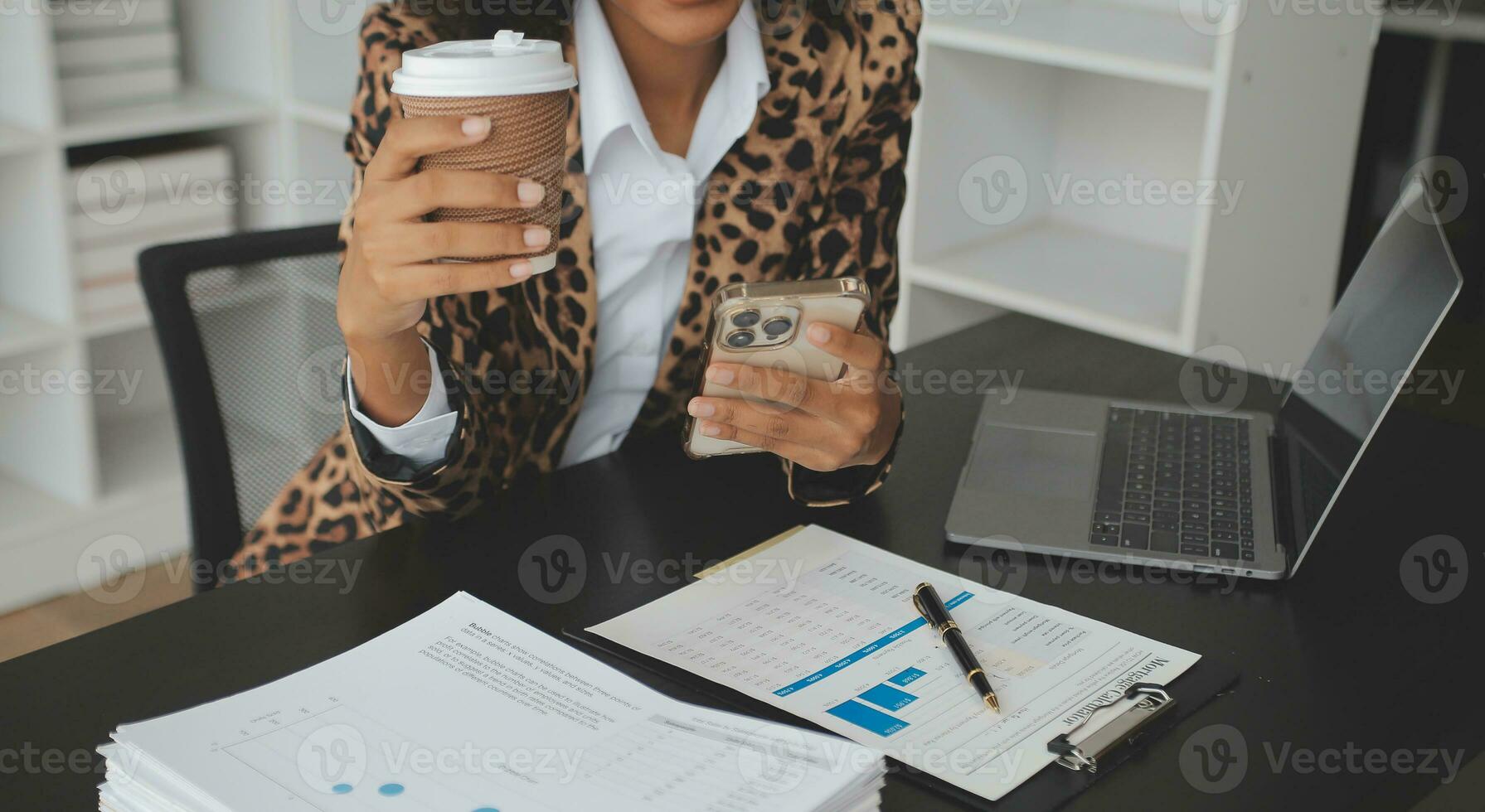 Business Documents, Auditor businesswoman checking searching document legal prepare paperwork or report for analysis TAX time,accountant Documents data contract partner deal in workplace office photo