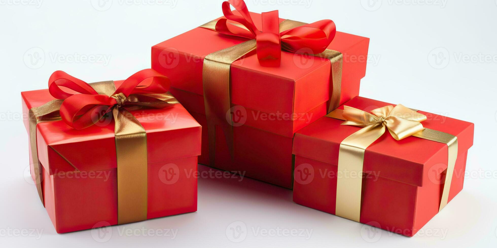 AI Generated. AI Generative. New Year xmas christmas gift present box. Romantic birthday celebration suprise color ribbon box. Graphic Art photo