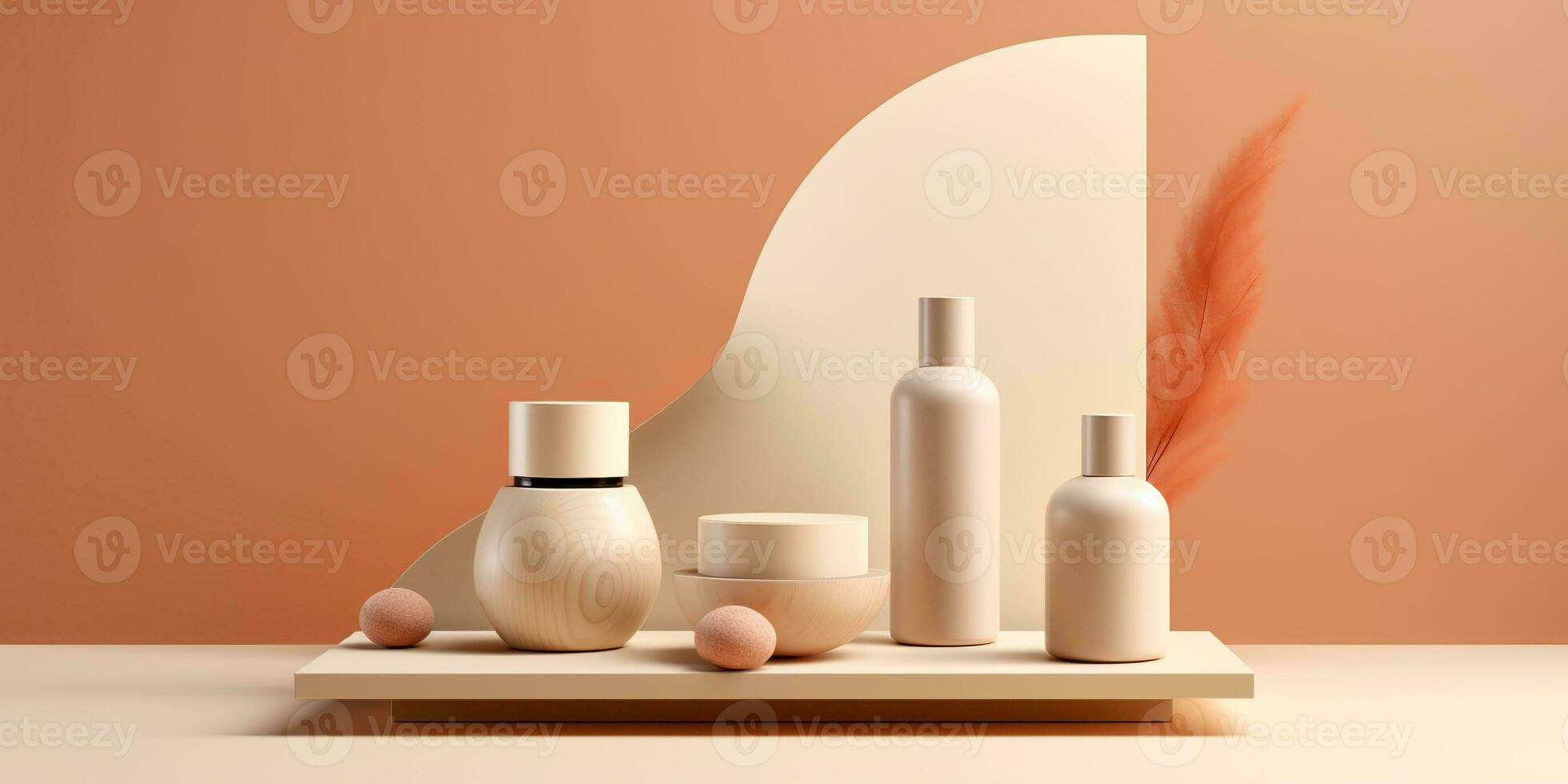 AI Generated. AI Generative. Spa skin care cosmetology beauty bottle container product mockup background. Graphic Art photo