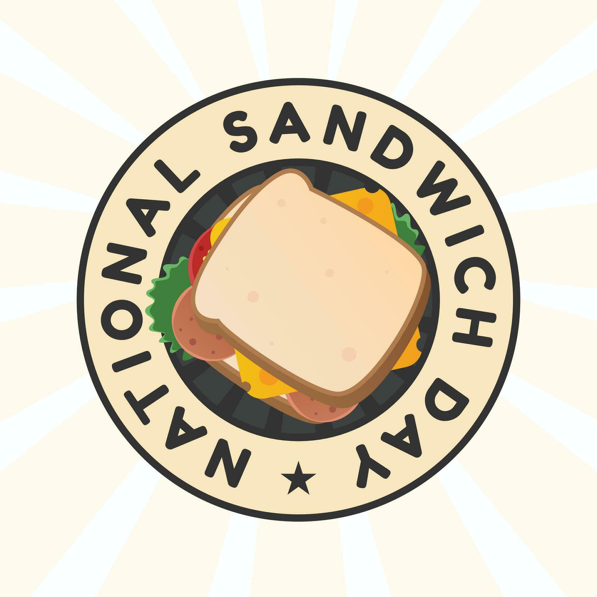 National Sandwich Day vector design template good for celebration usage