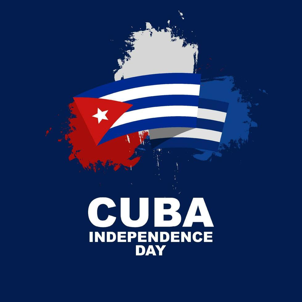 Cuba independencia día es celebrado en octubre 10 bandera antecedentes diseño con Cuba bandera. vector ilustración