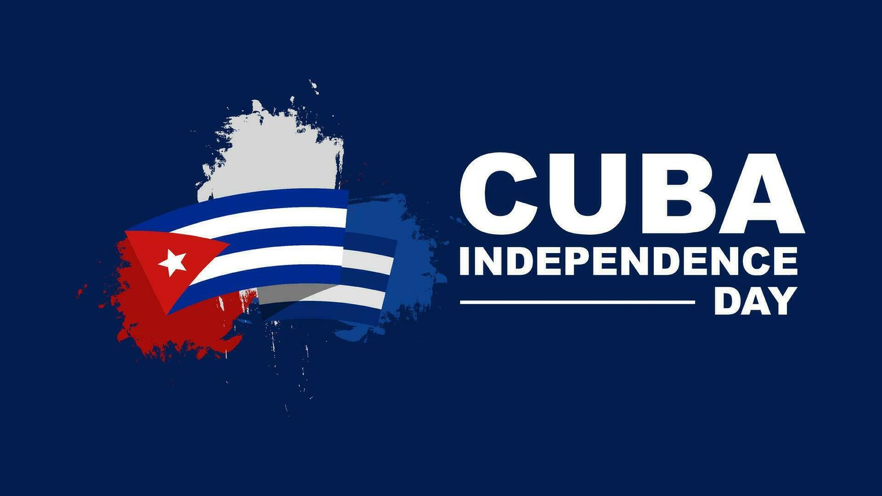 Cuba Independence Day is celebrated on October 10. Banner background design with Cuba flag. Vector illustration