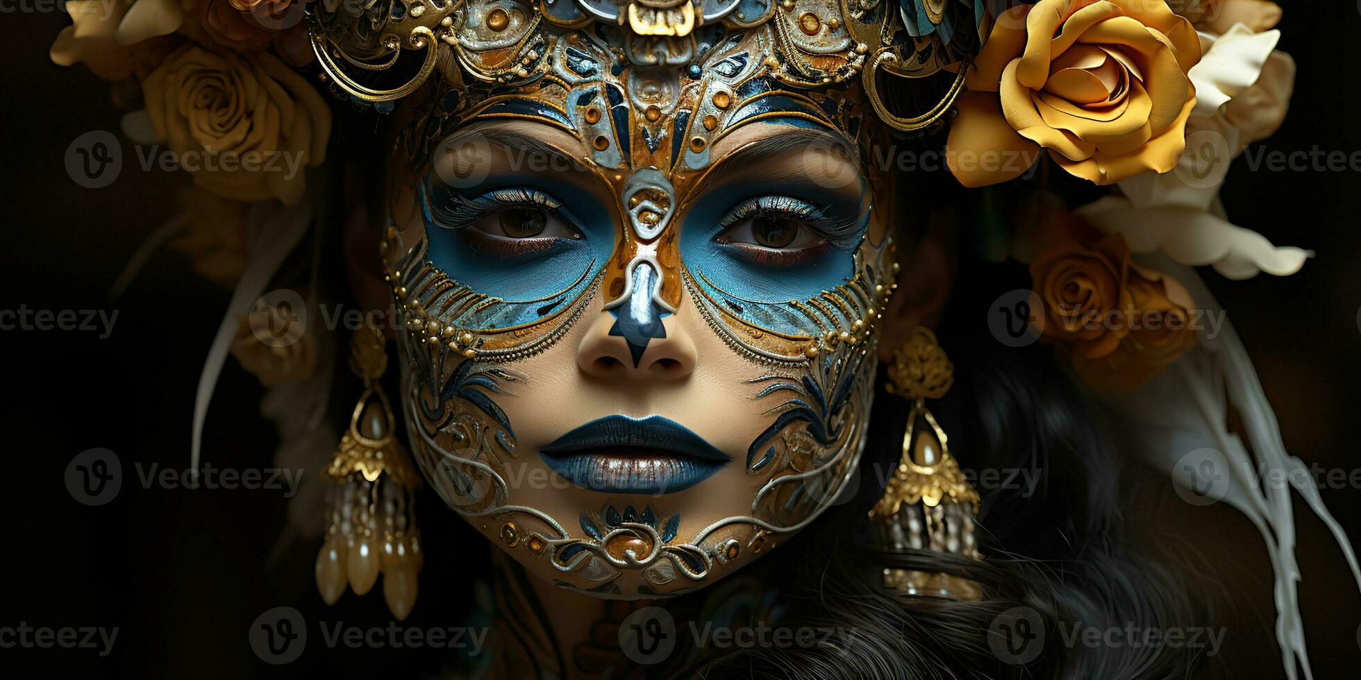 AI Generated. AI Generative. Sugar skull woman photo