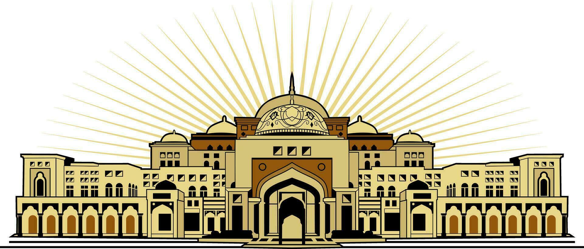 qasr Alabama watán presidencial palacio abu dhabi diseño vector Arte