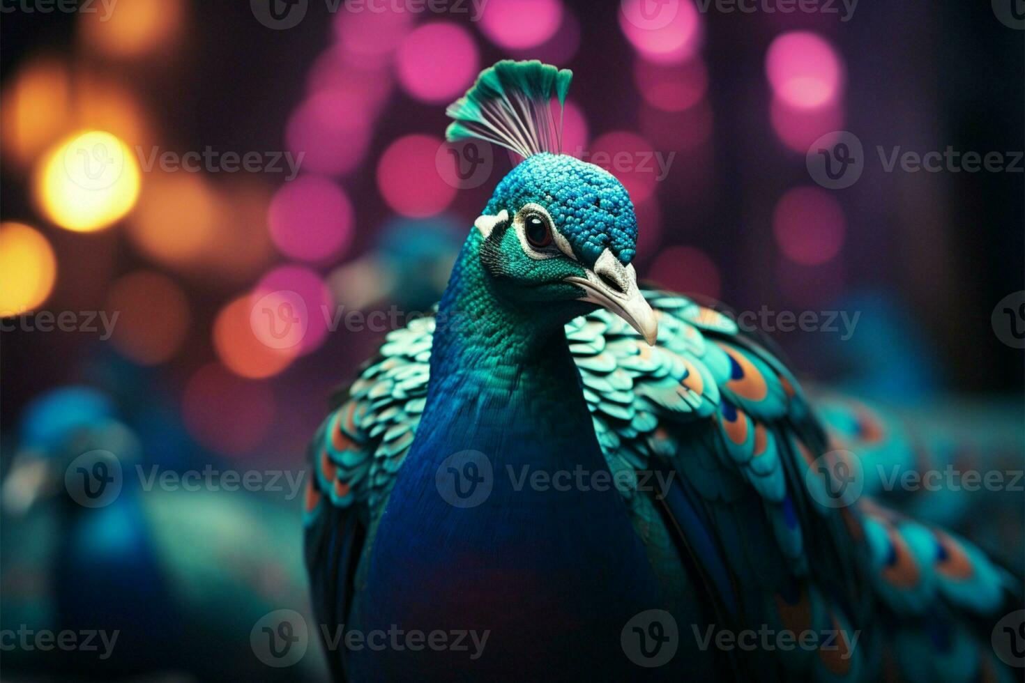 Pigeons silhouette against abstract background, a focus on form and concept AI Generated photo