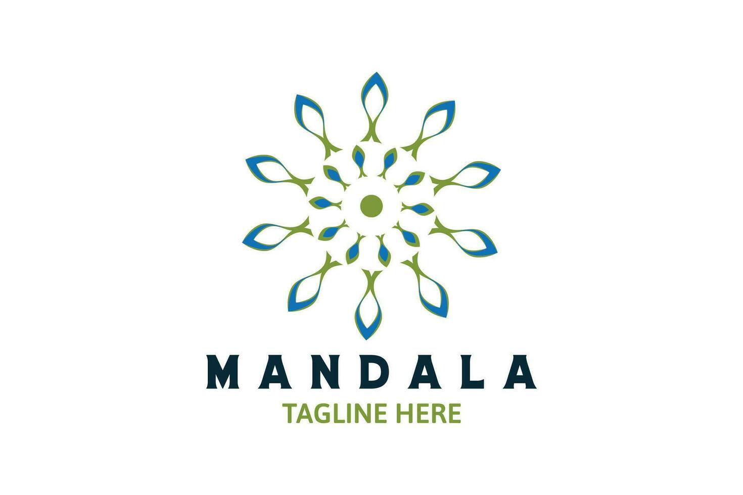 vistoso mandala logo aislado en blanco antecedentes. vector