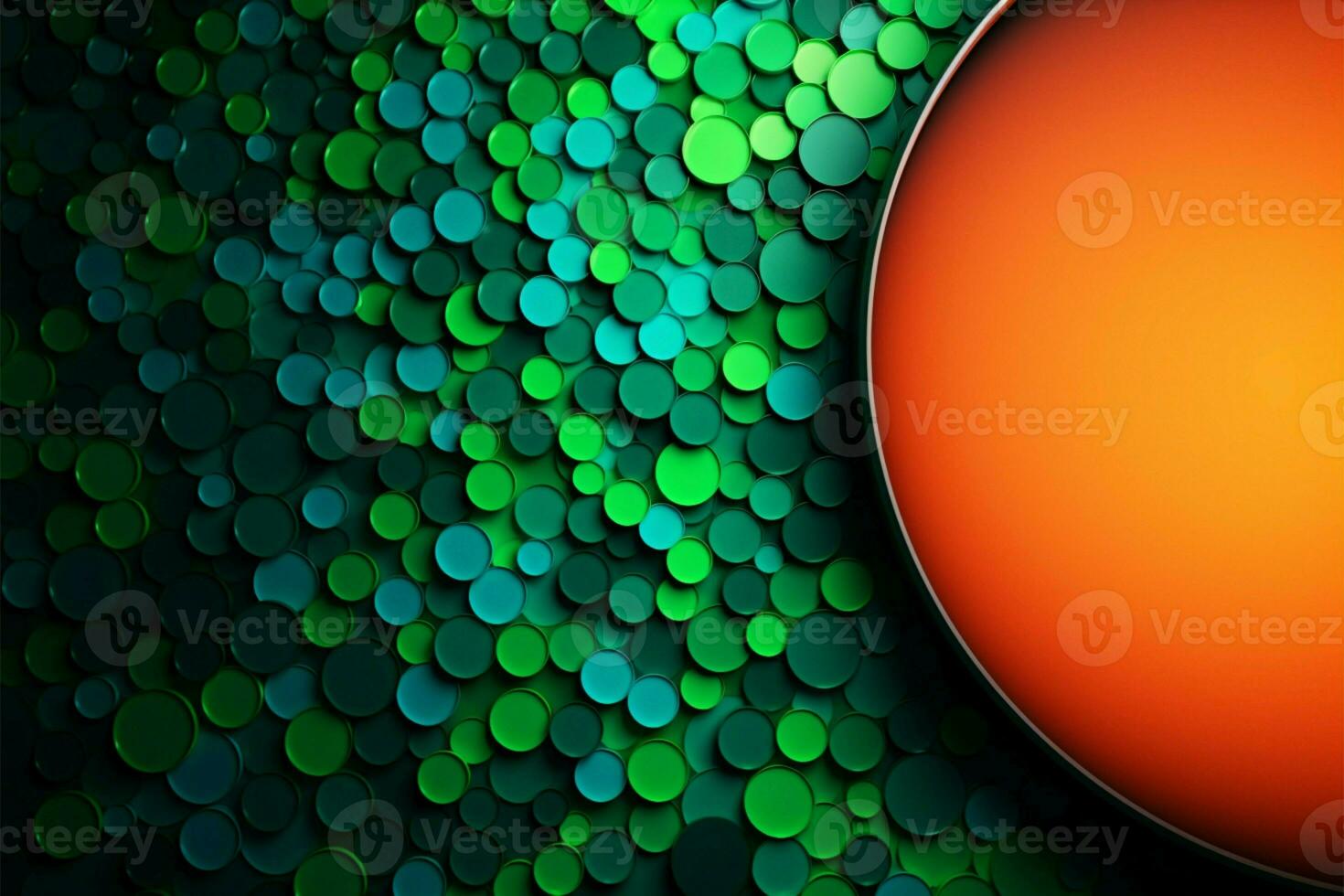 Vibrant, modern corporate background adorned with colorful geometric circle patterns AI Generated photo