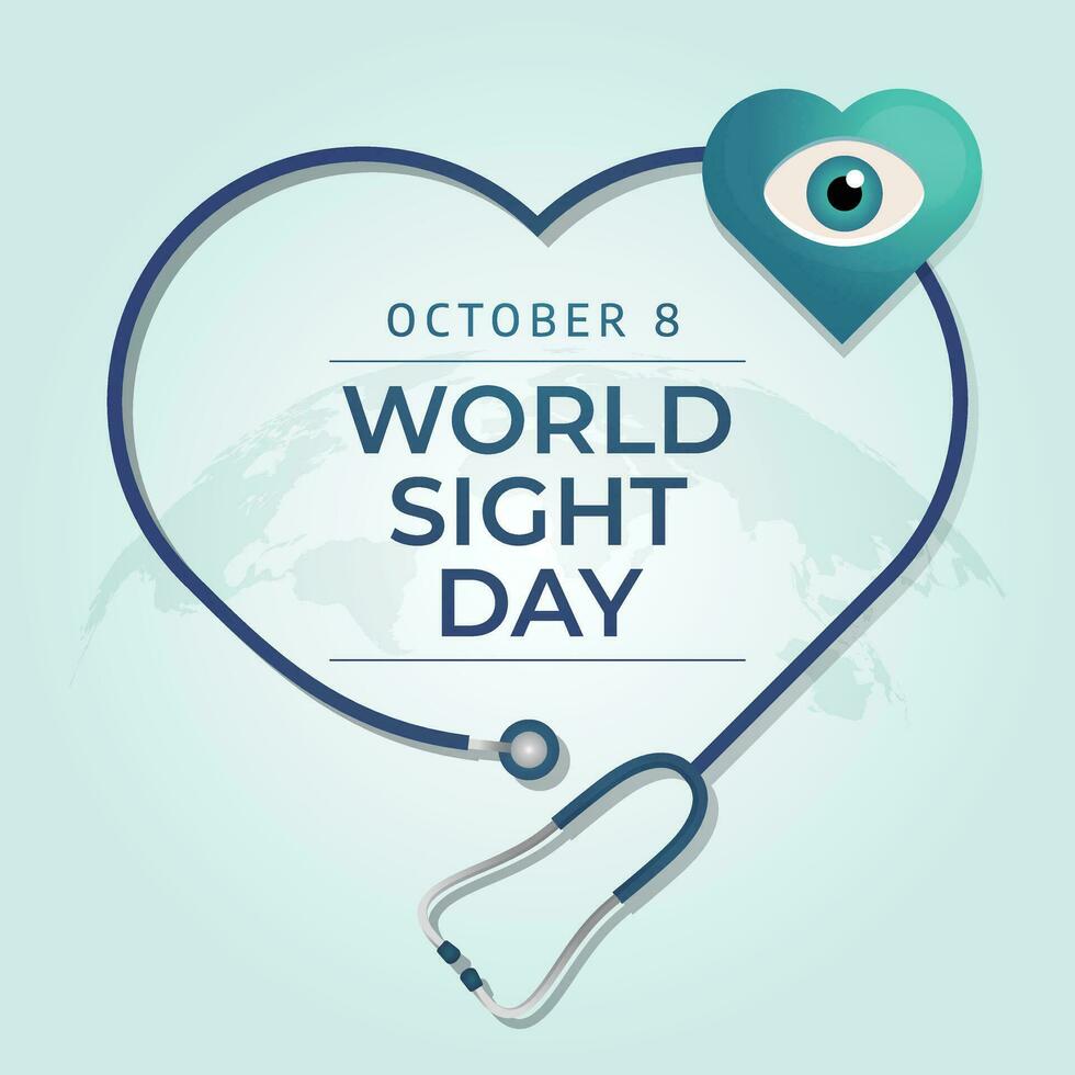 World Sight Day vector design template good for celebration usage. eye vector illustration. flat design. vector eps 10.