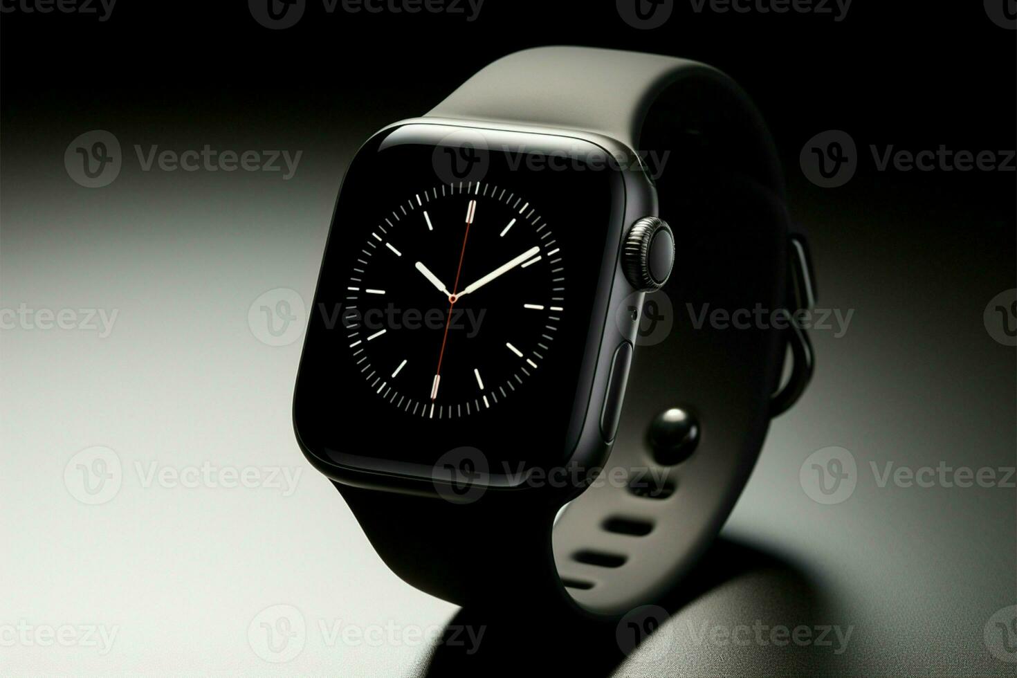 Monochromatic image highlights the Apple Watchs modern, minimalist appeal AI Generated photo