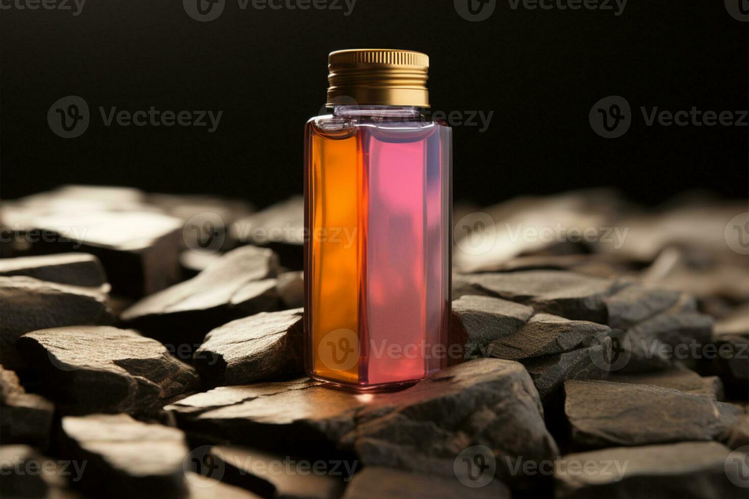 Empty nail polish inspired business cards, ready for your personal touch AI Generated photo