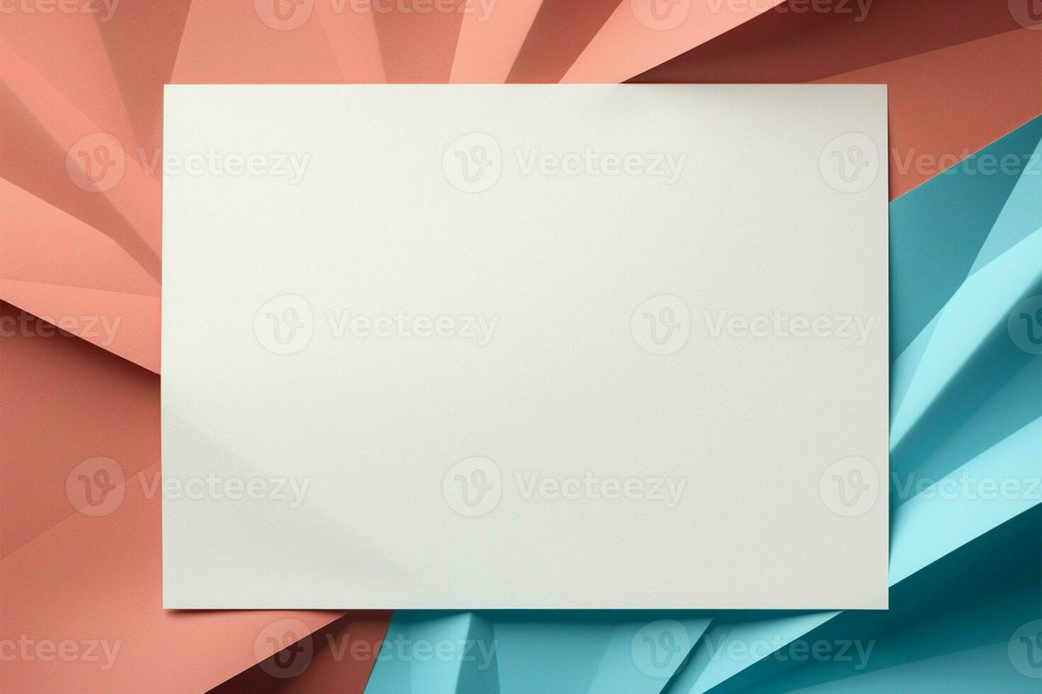 Clean canvas vivid white paper, optimal for messages and communication AI Generated photo