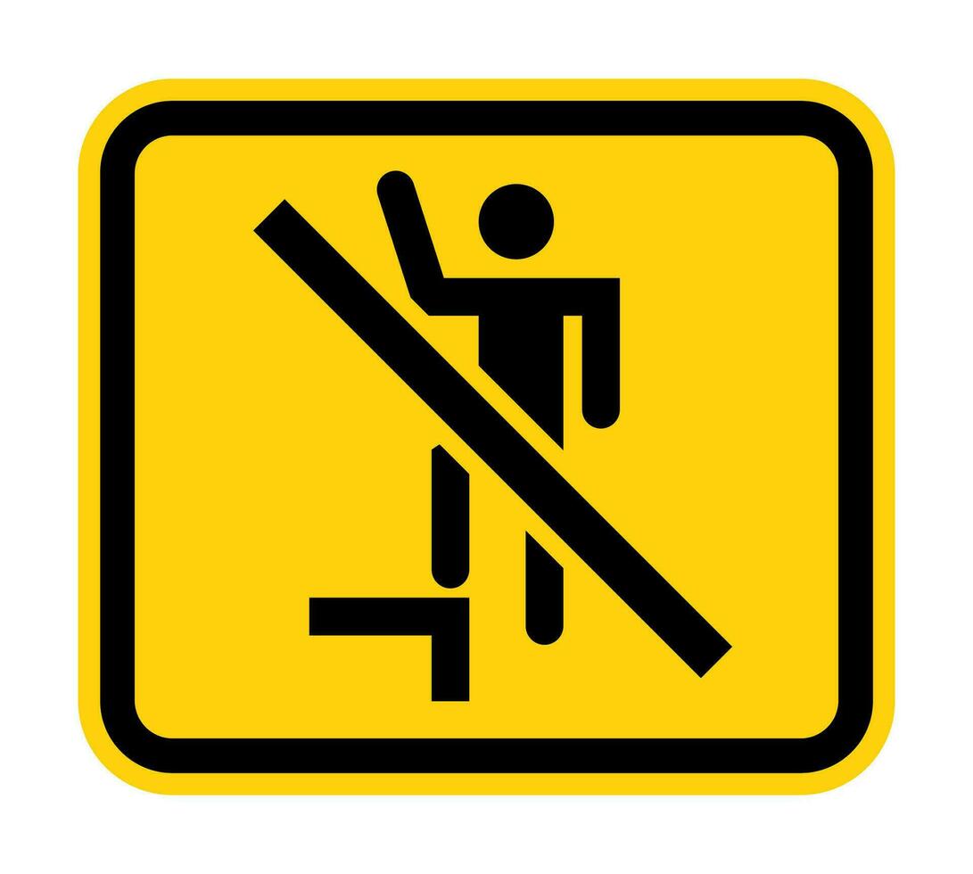 Danger Sign Do Not Stand Here On White Background vector