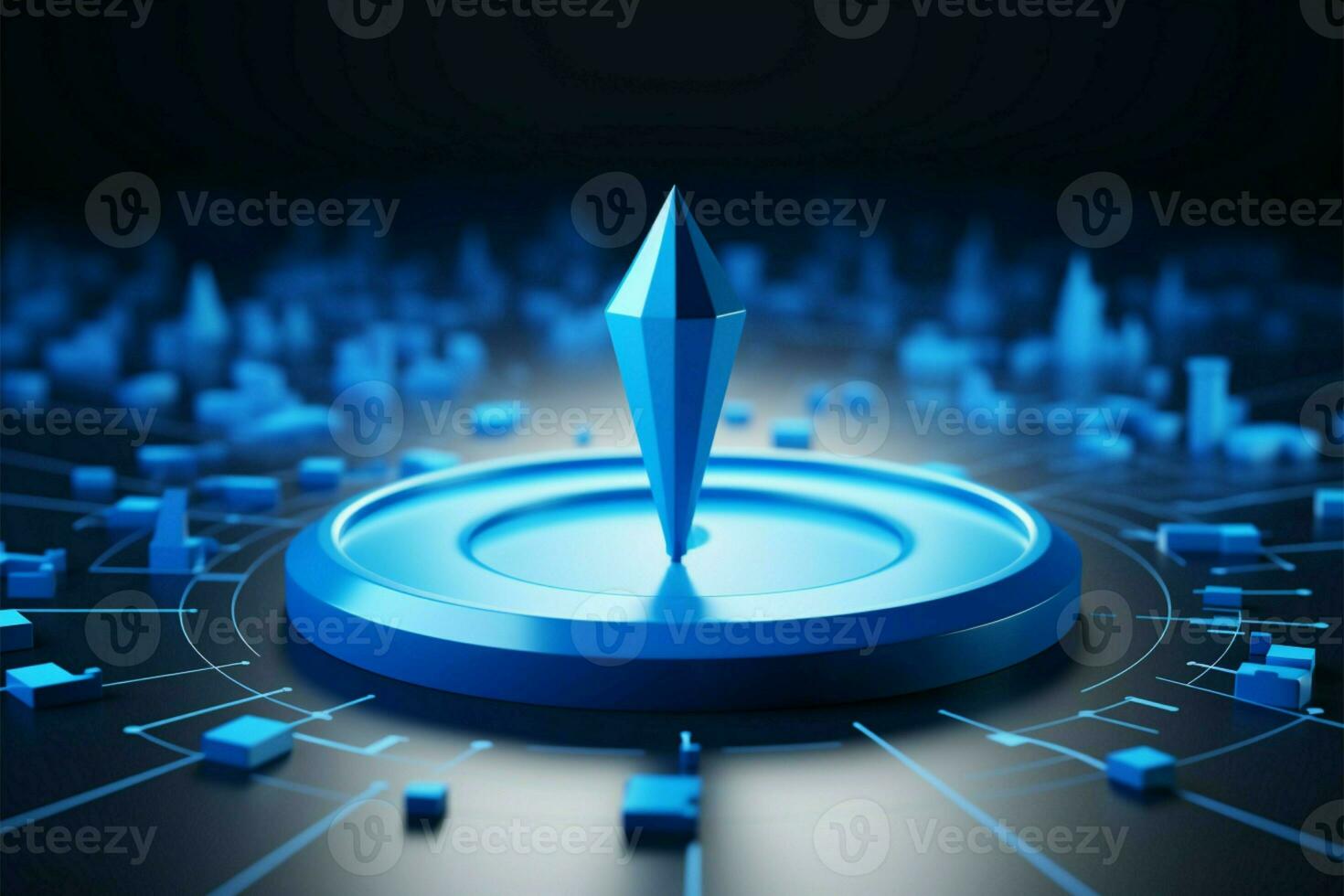 Pinpoint clarity. 3D icon in blue signifies exact location accurately AI Generated photo