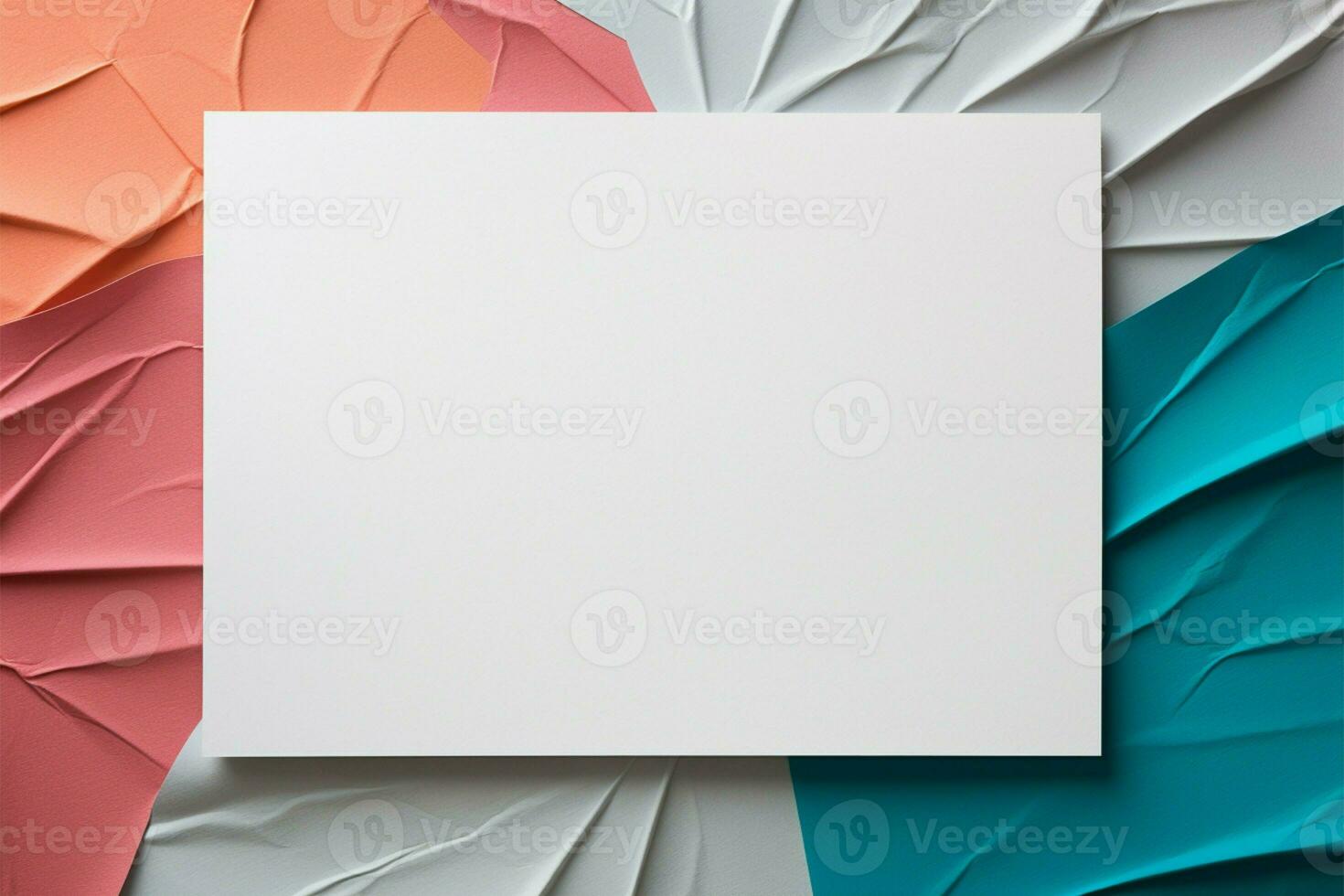 White paper on a vivid backdrop, a canvas for impactful communication AI Generated photo