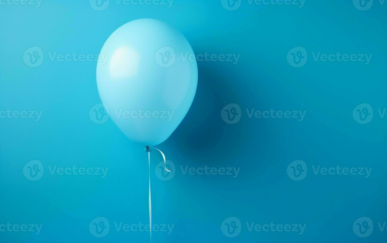 A professional photo of a blue balloon isolated on a white background, Generative Ai