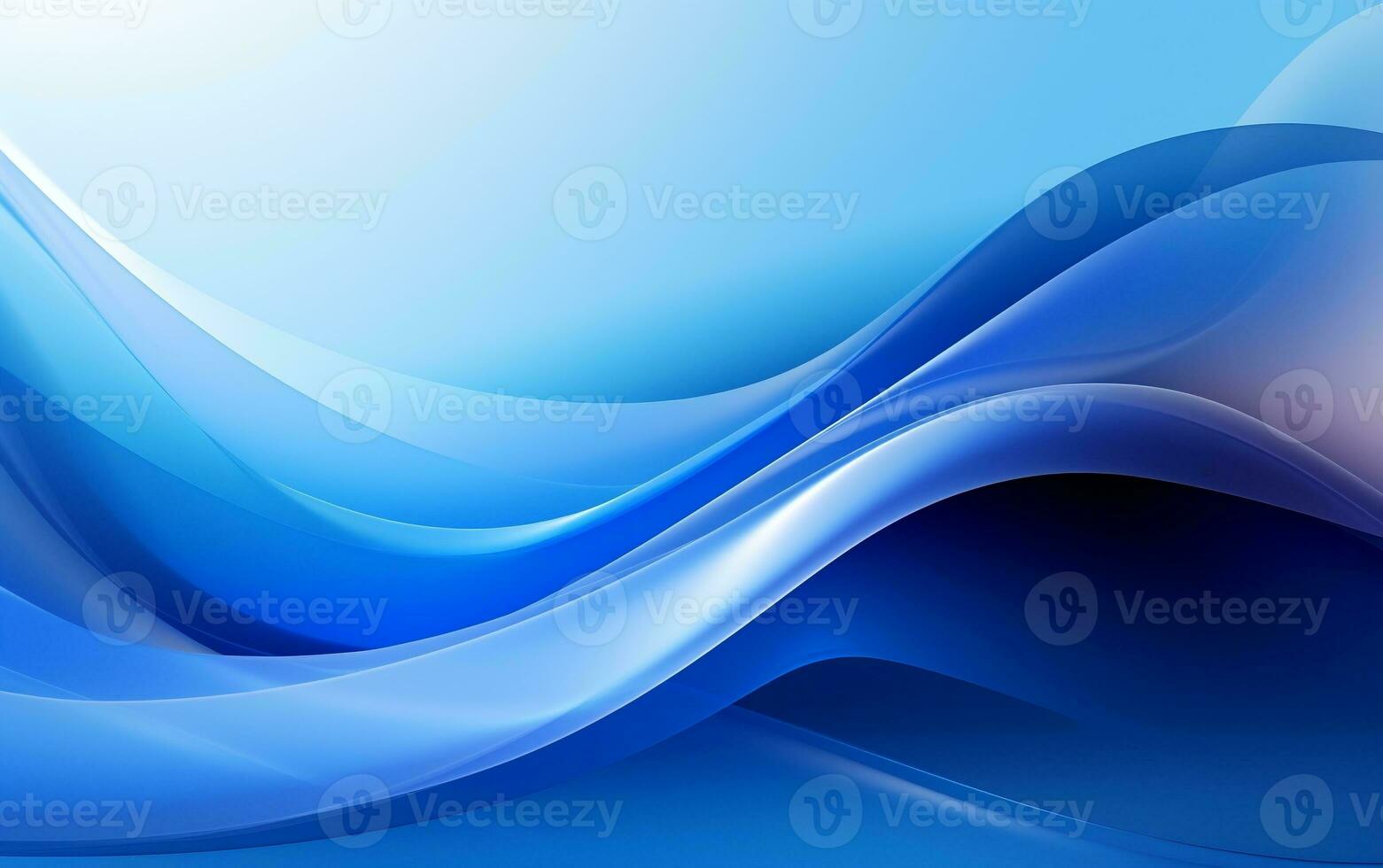 Fluid Blue Abstract Vector Background Flowing Generative Ai photo