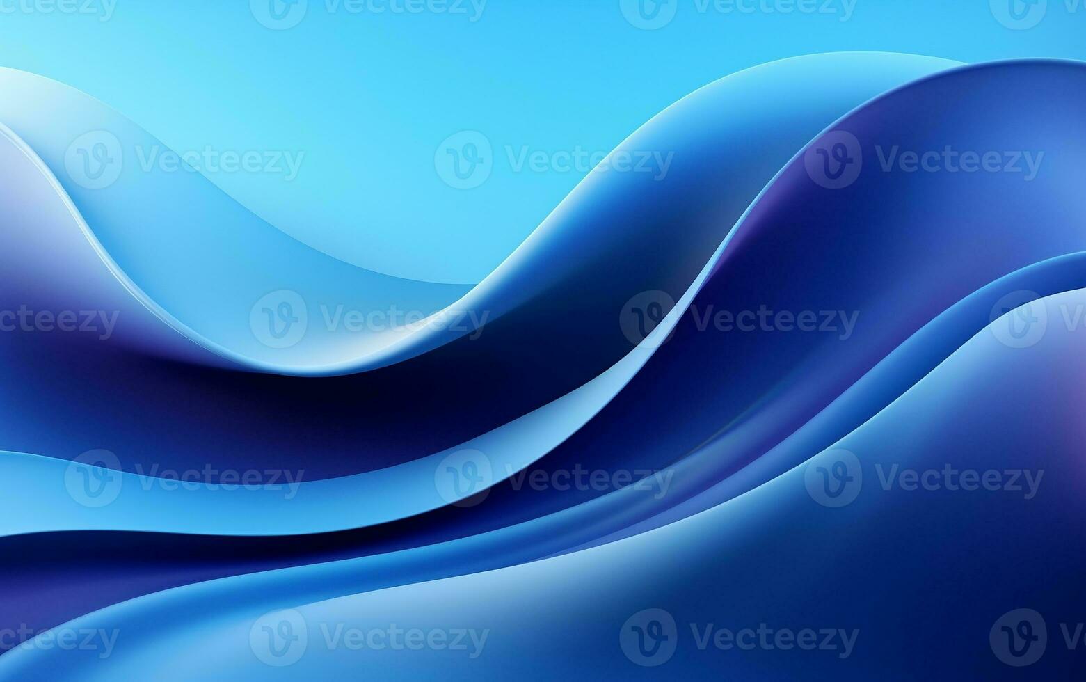 Fluid Blue Abstract Vector Background Flowing Generative Ai photo