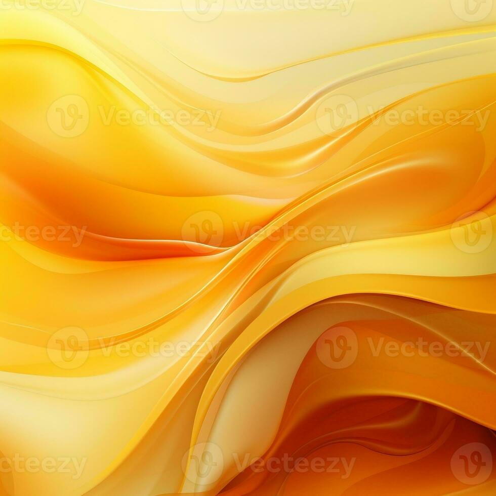 Luminous Amber Flow Abstract Vector Background. Generative Ai photo