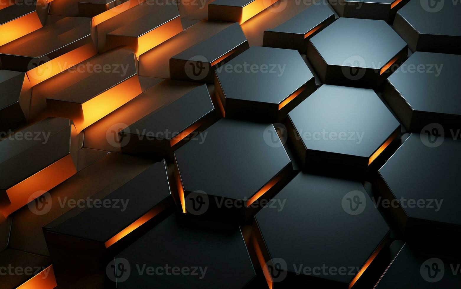 Unique Hexagon Abstract 3D Background photo
