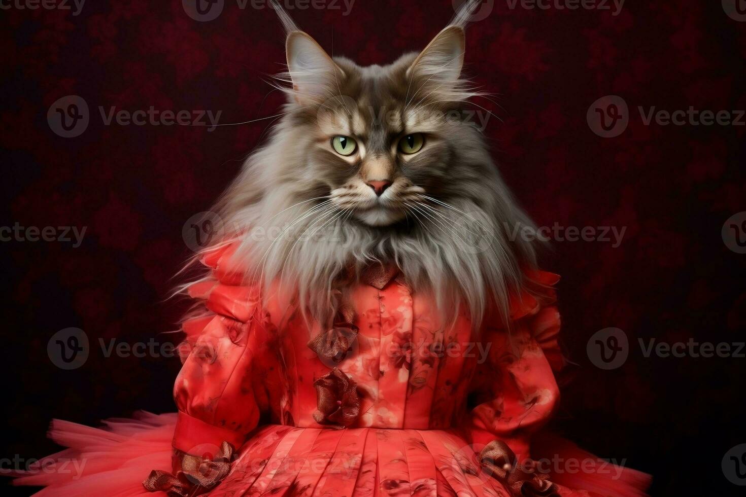 Adorable Maine Coon Cat Captured by Erik Madigan Heck and Paolo, Generative AI photo