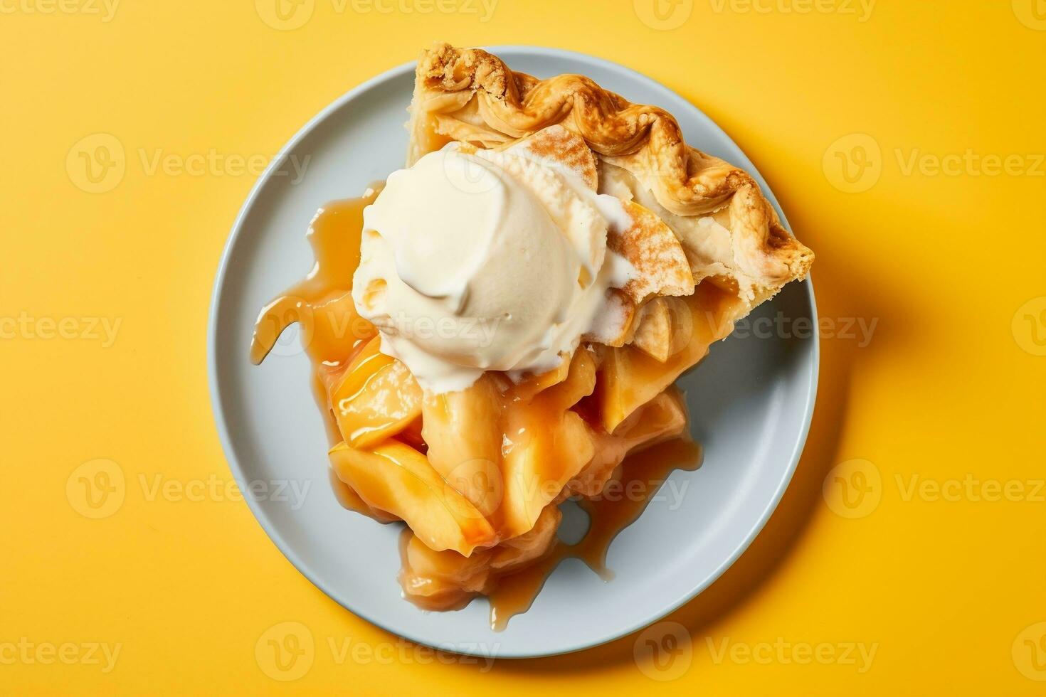 Vibrantly Colored Background with a Simple Top-Down Isolated View, Generative Ai photo