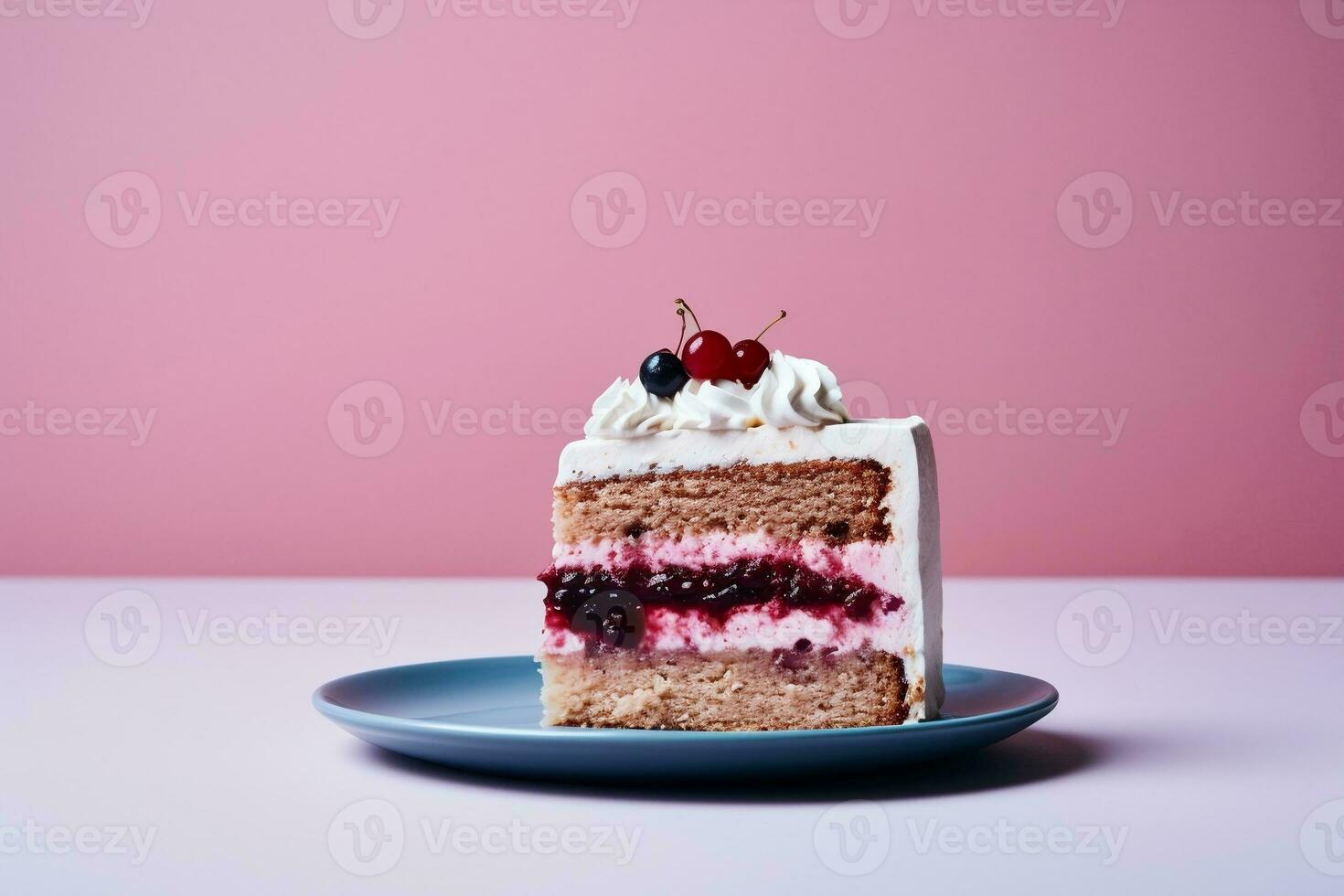 Slice of Premium Cake, Generative Ai photo
