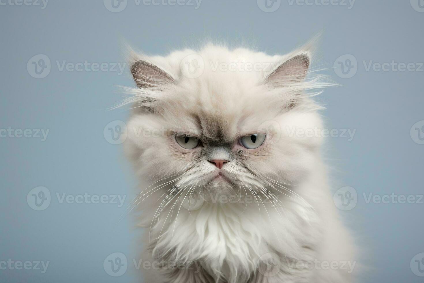 Adorable Grumpy Kitten, Generative Ai photo