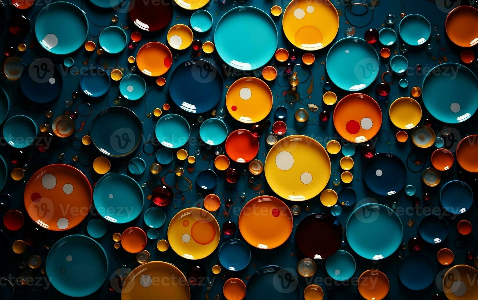 Artful and realistic texture of colorful dots, Generative Ai photo