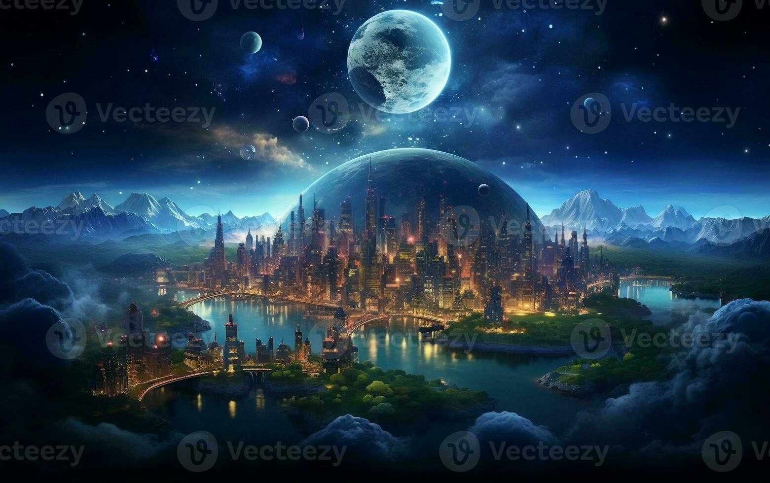Earth's Dynamic Beauty in Animated Photography, Generative Ai photo