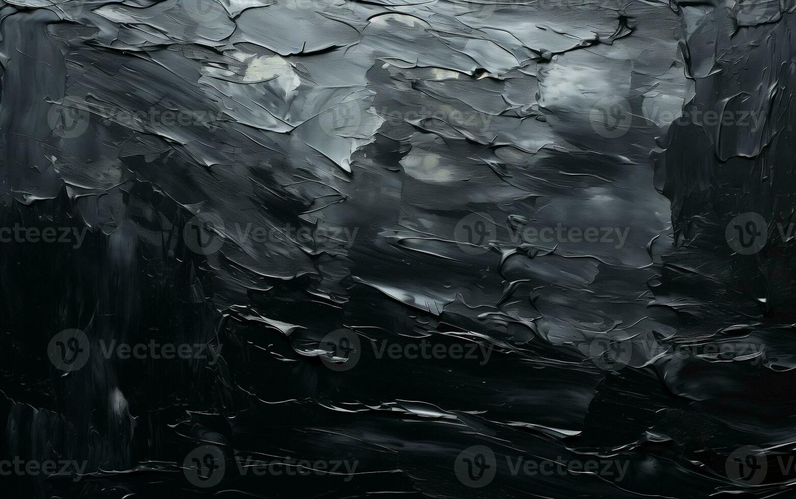 Abstract Black Brush Strokes Oil and Acrylic Pattern, Generative Ai photo