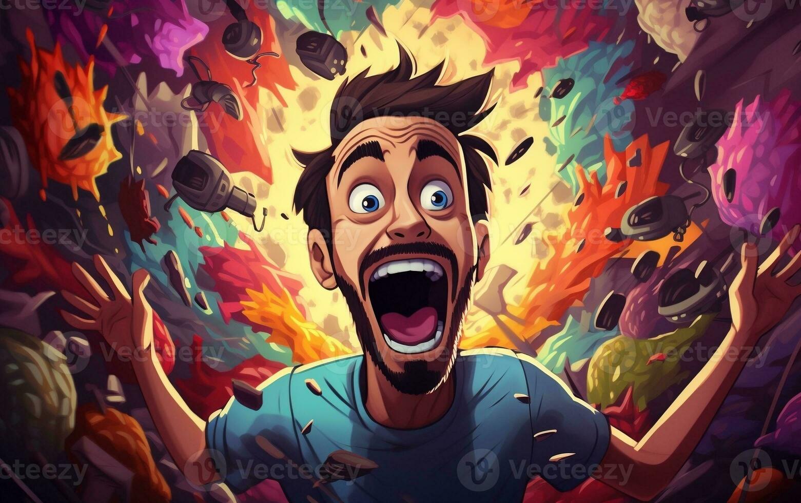Creating a Playful Cartoon style Poster with Dynamic Edits, Generative Ai photo