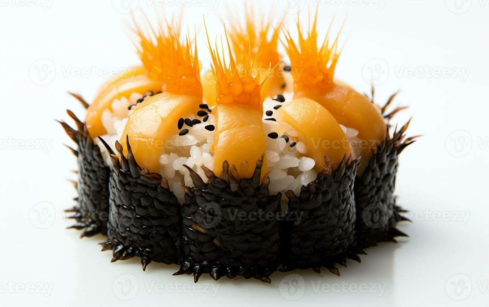 Product Photography of a uni sea urchin sushi photo