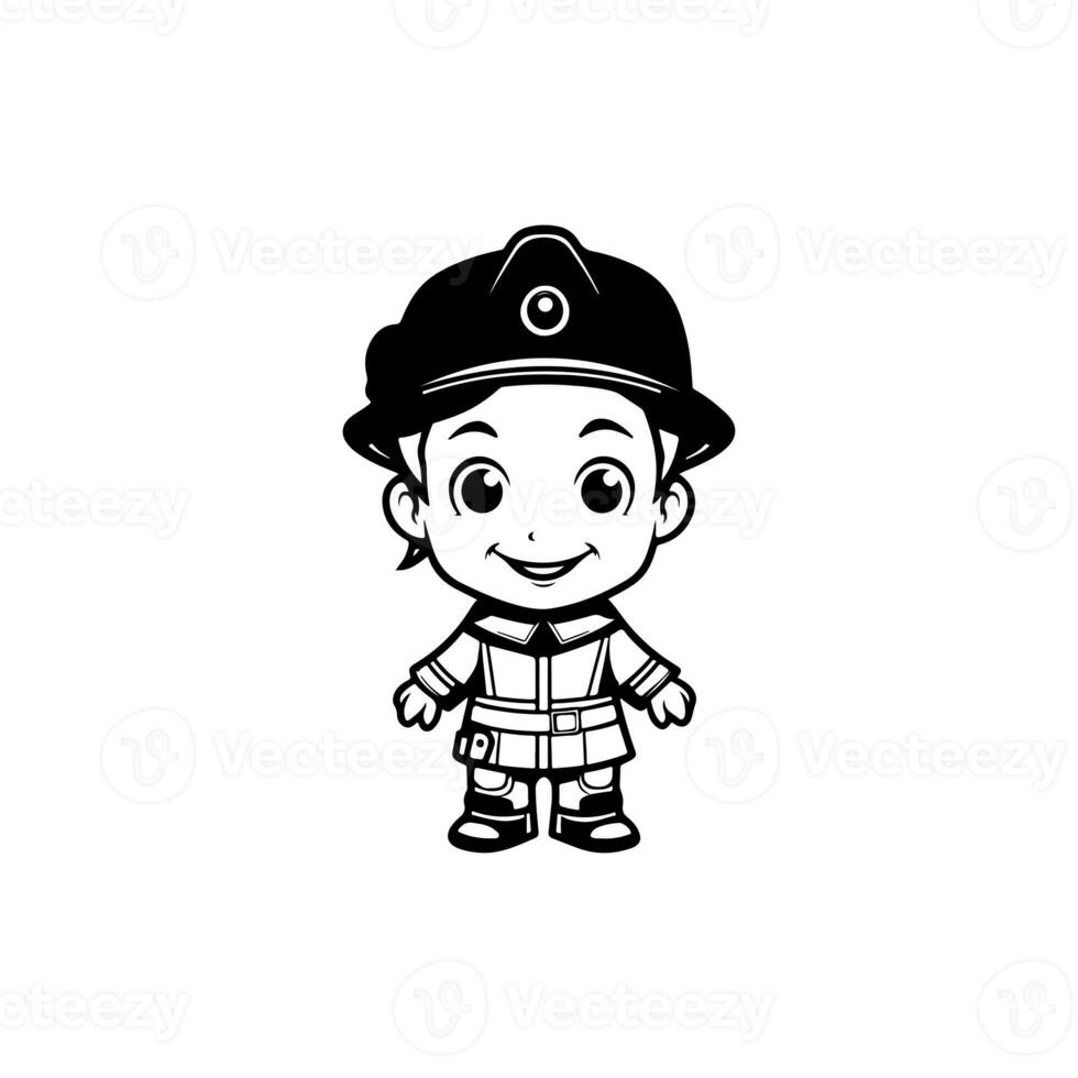 Fireman Vector Illustration photo
