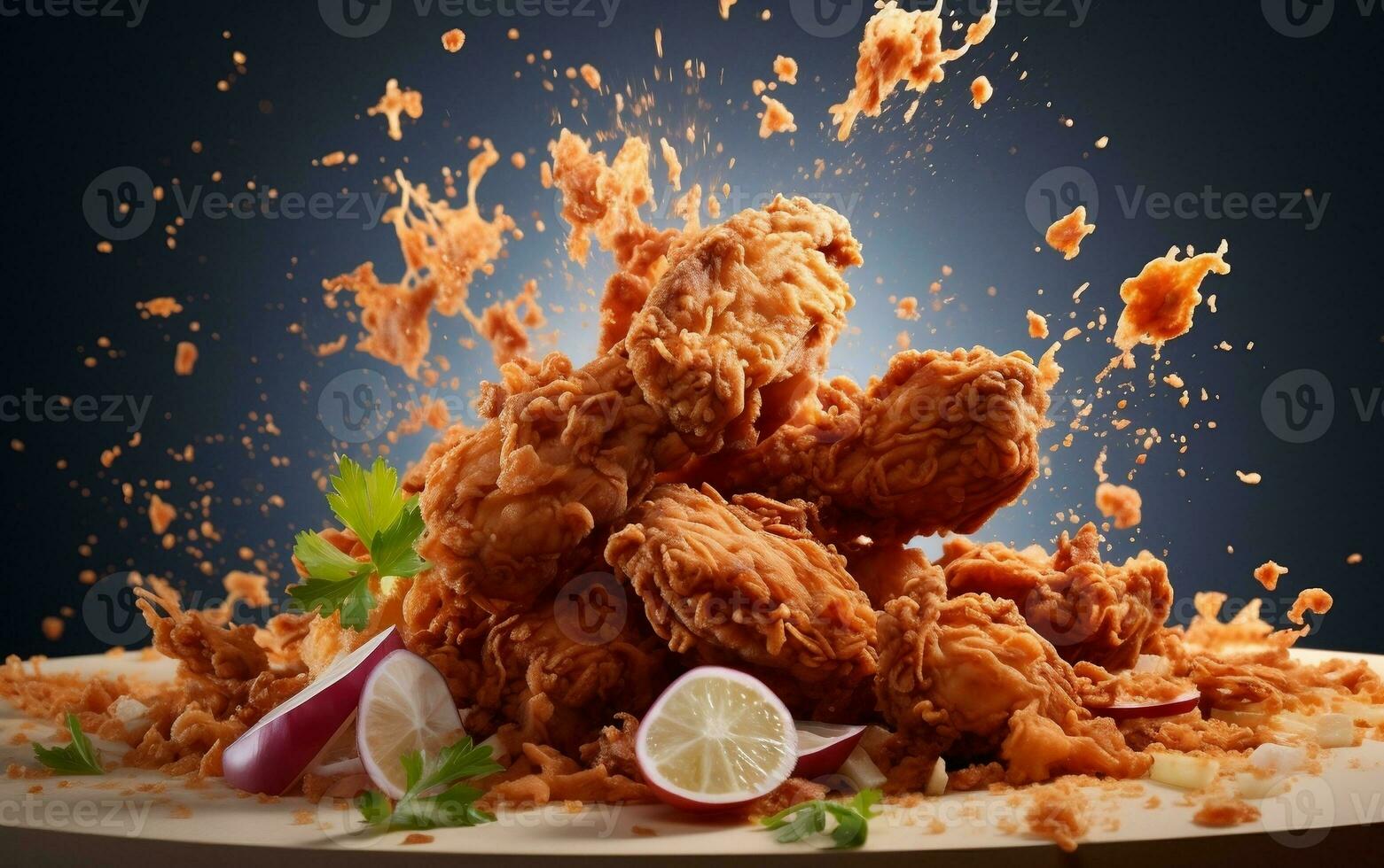 A Minimalist Portrait of Spicy Zinger Chicken. Generative By Ai photo