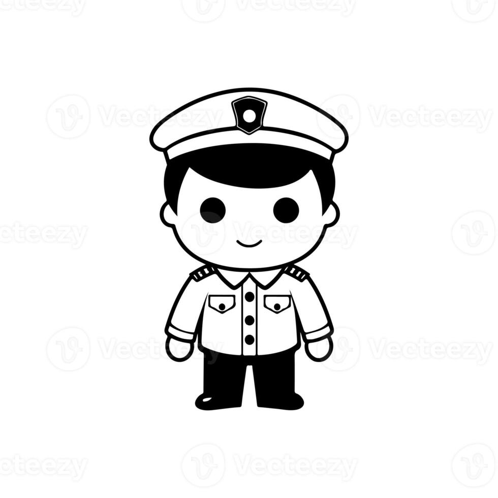 Police Man Vector Design photo