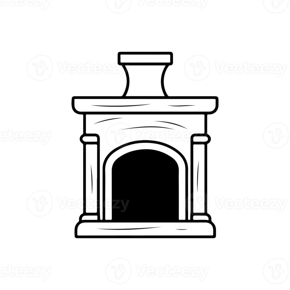 Fireplace Vector Illustration photo