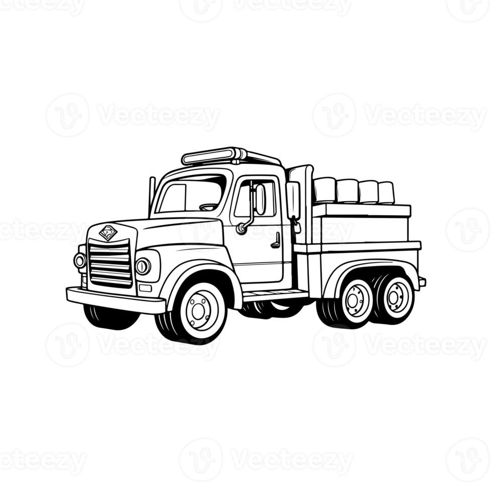 Firetruck Vector Icon photo