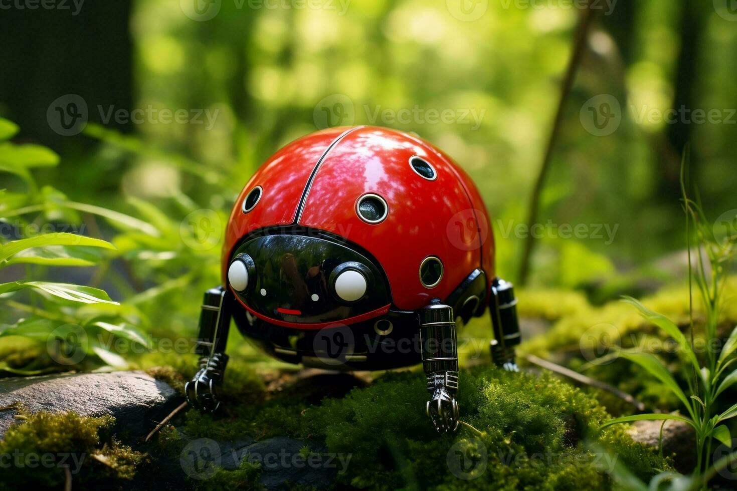 Robotic Ladybug A Tiny Wonder in Nature. Generative by Ai photo