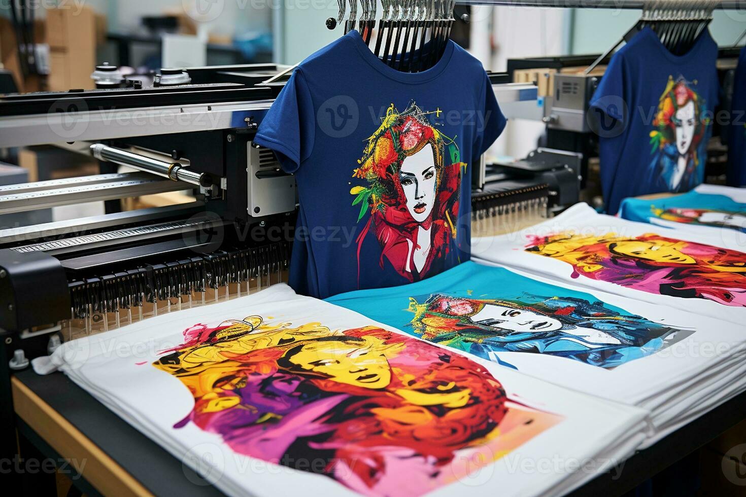 Polyprint DTG T-Shirt Printing Machine. Generative By Ai photo