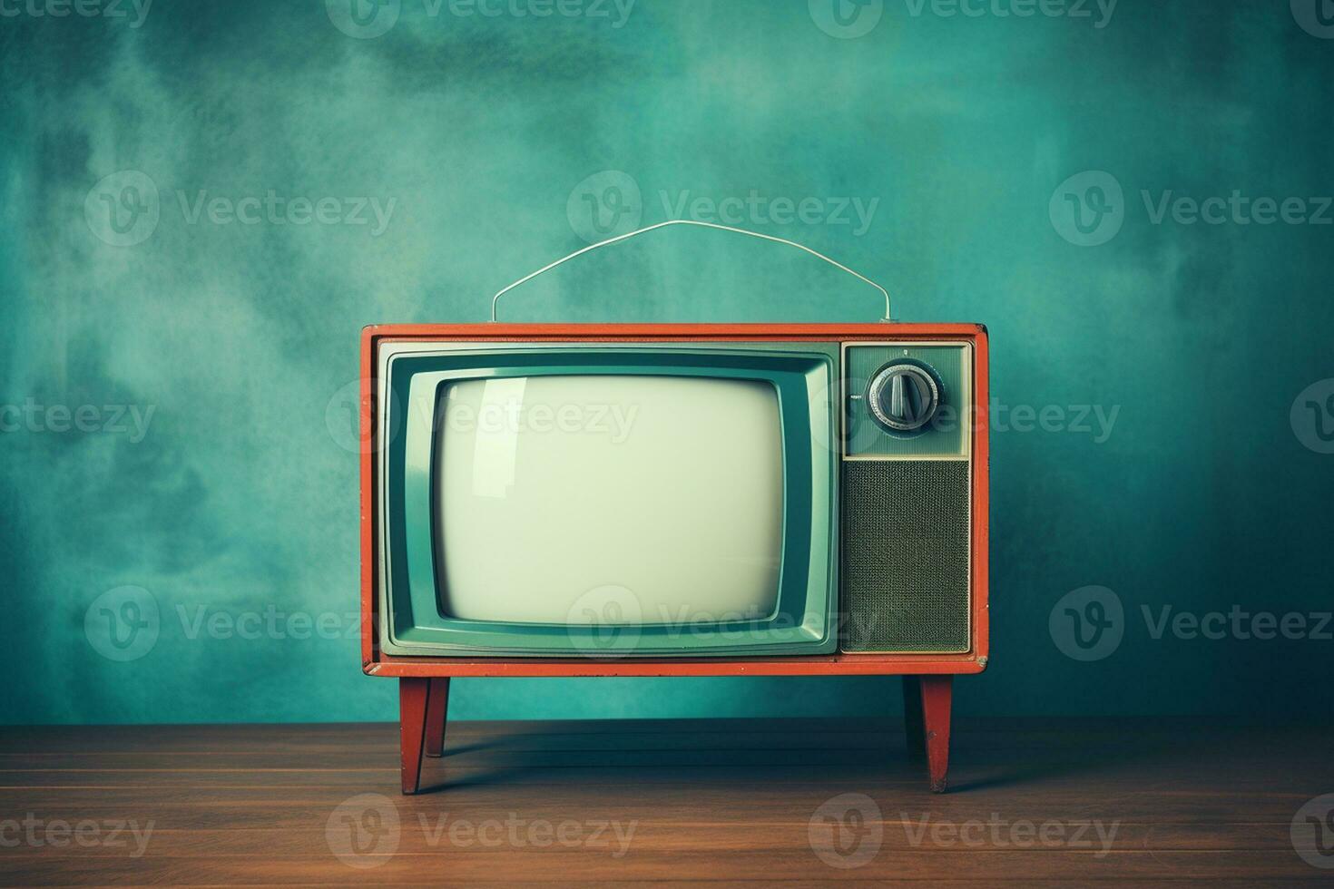 Exploring Vintage Television Aesthetics. Generative By Ai photo