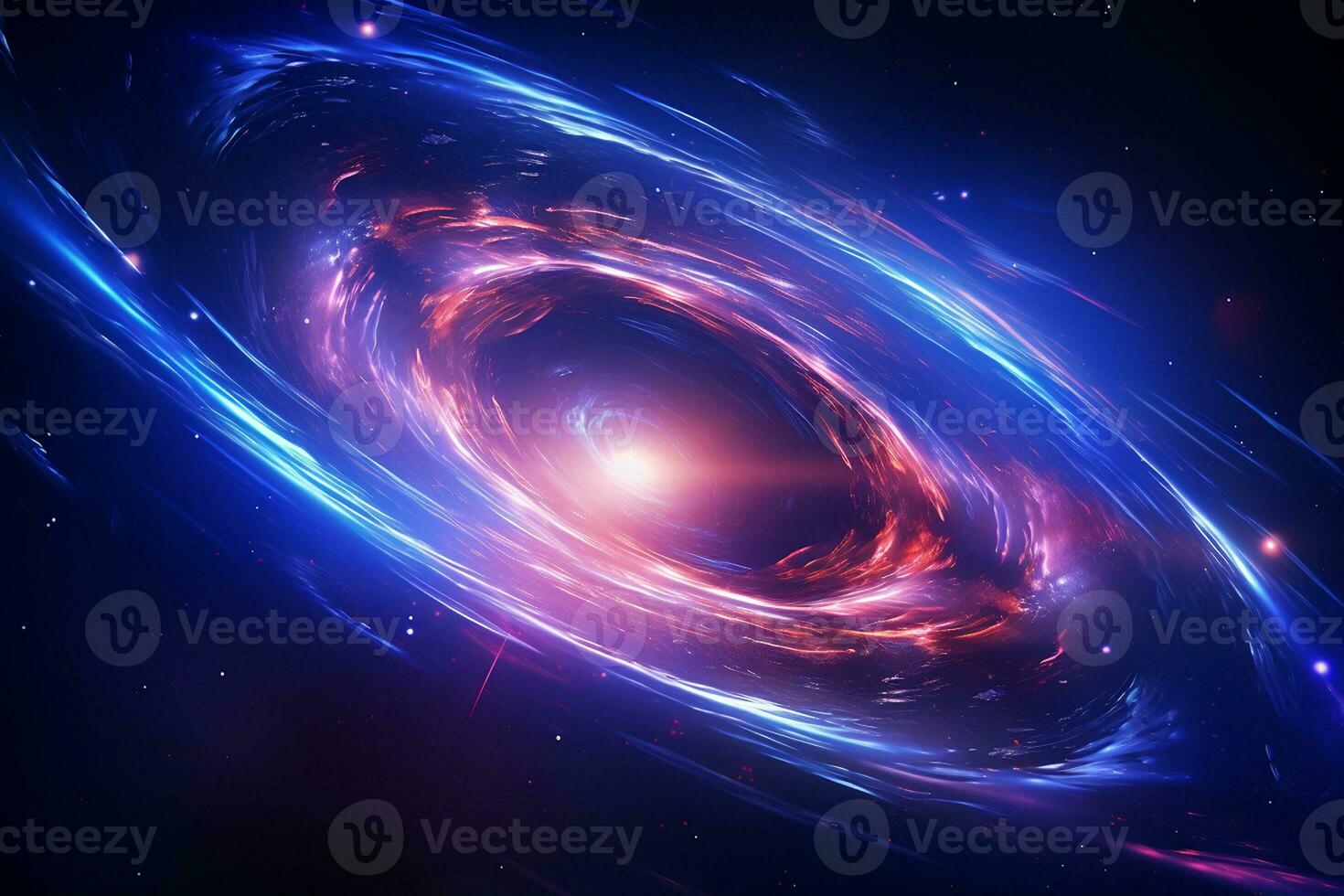 Abstract Space Vortex and the Black Hole. Generative By Ai photo