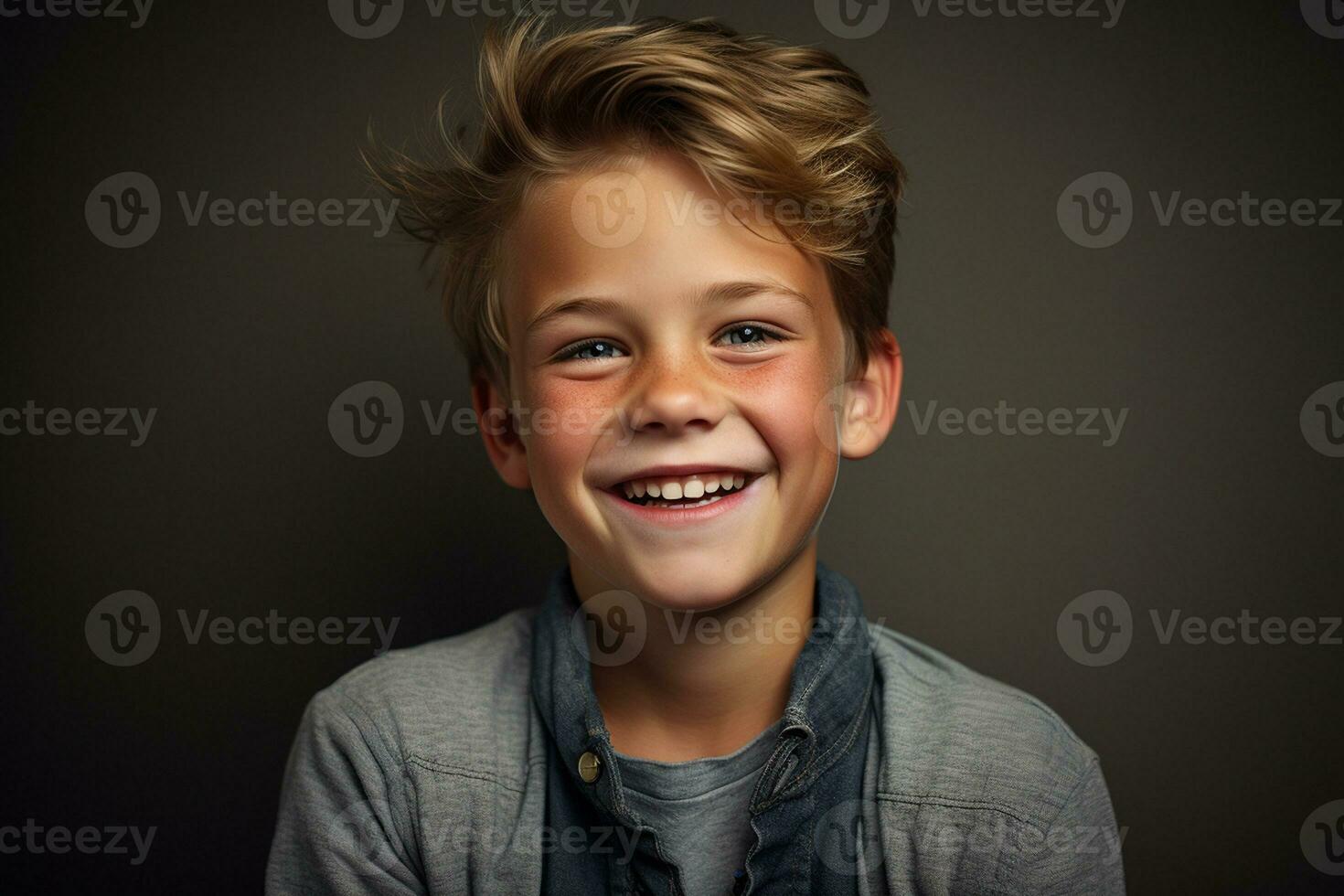 Capturing the Radiance of a Happy Young Boy. Generative By Ai photo