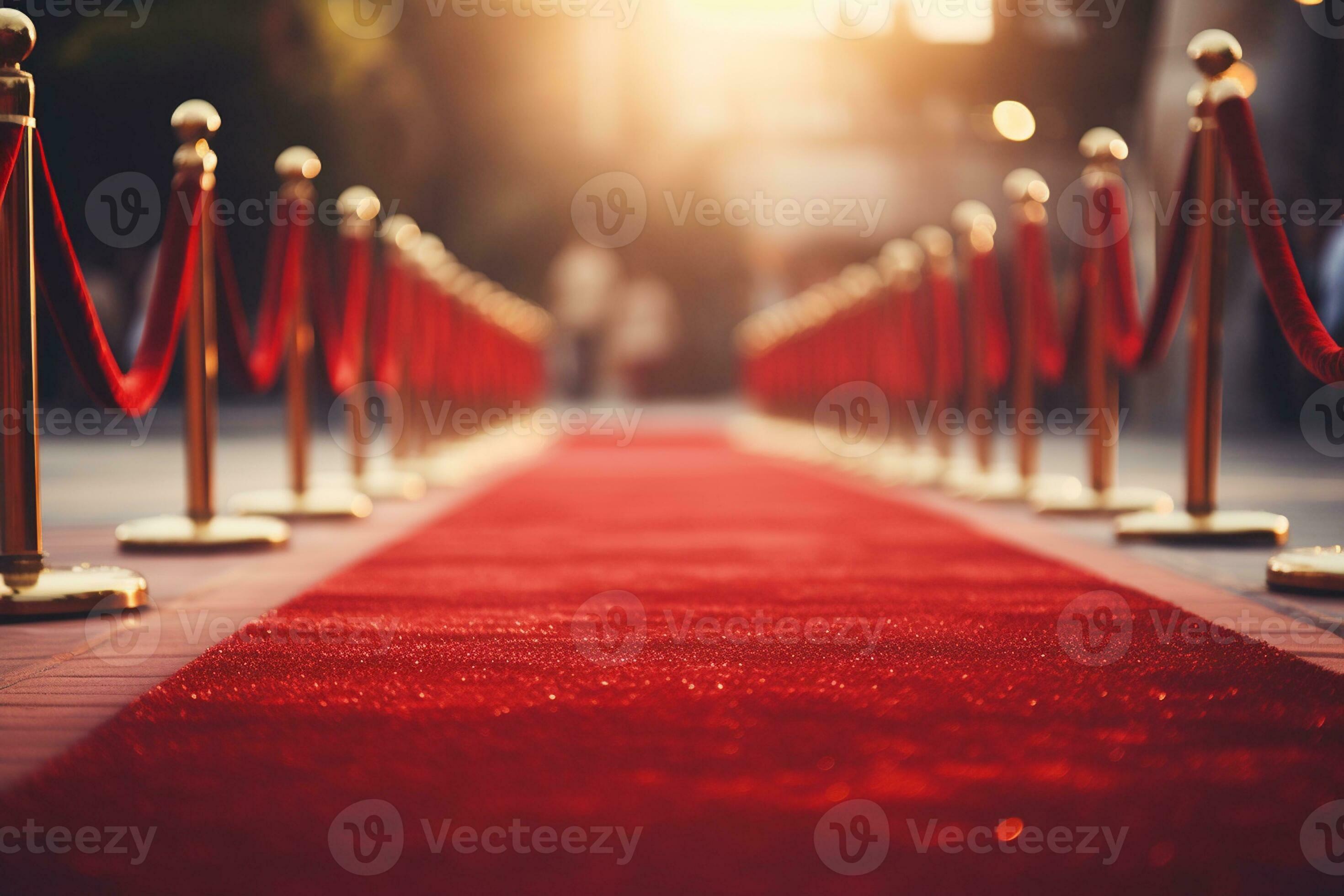 The Glamorous Entrance Luxury Red Carpet Unveiled. Generative By Ai