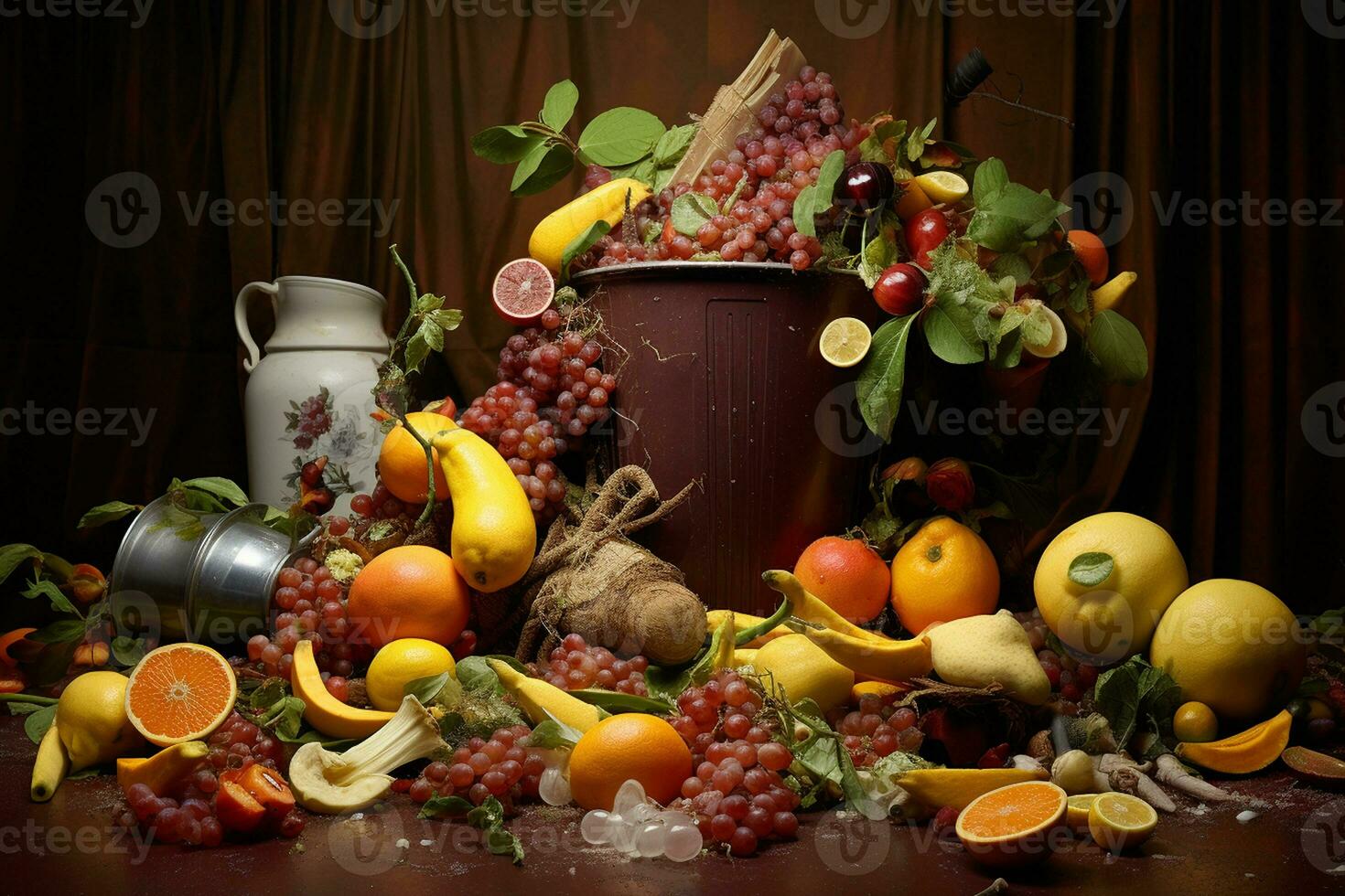 Managing Organic Waste and Garbage Responsibly. Generative By Ai photo