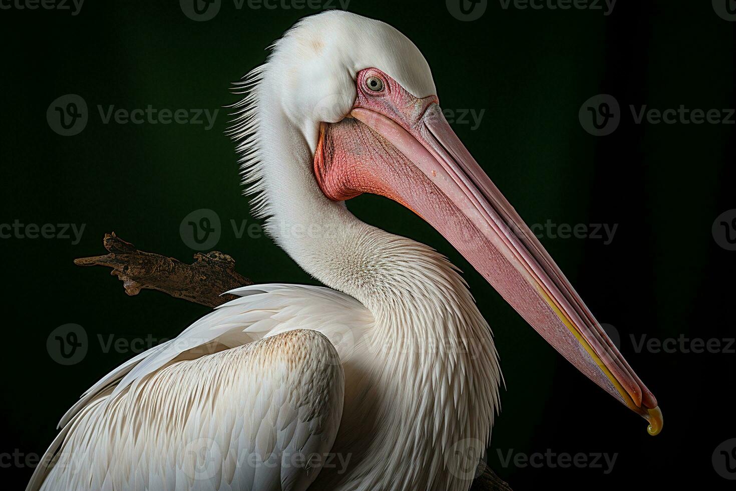 Graceful White Pelican Pelecanus onocrotalus. Generative By Ai photo