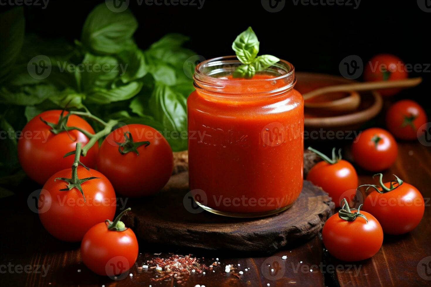 Showcasing Fresh Tomatoes in Traditional Tomato Sauce. Generative By Ai photo