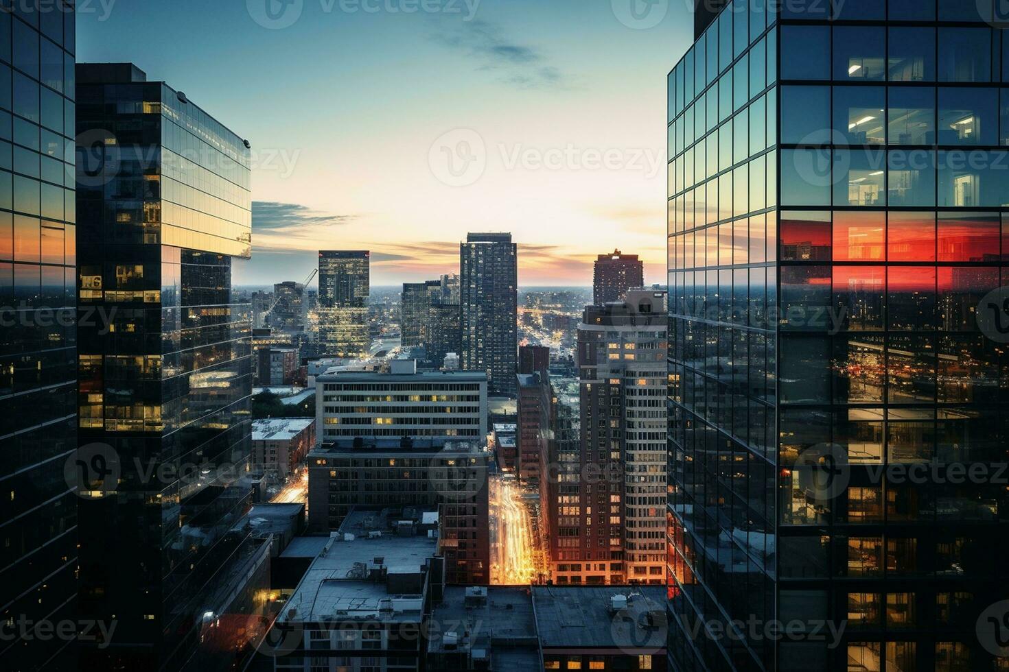 The Urban Skyline Serves as the Backdrop. Generative By Ai photo