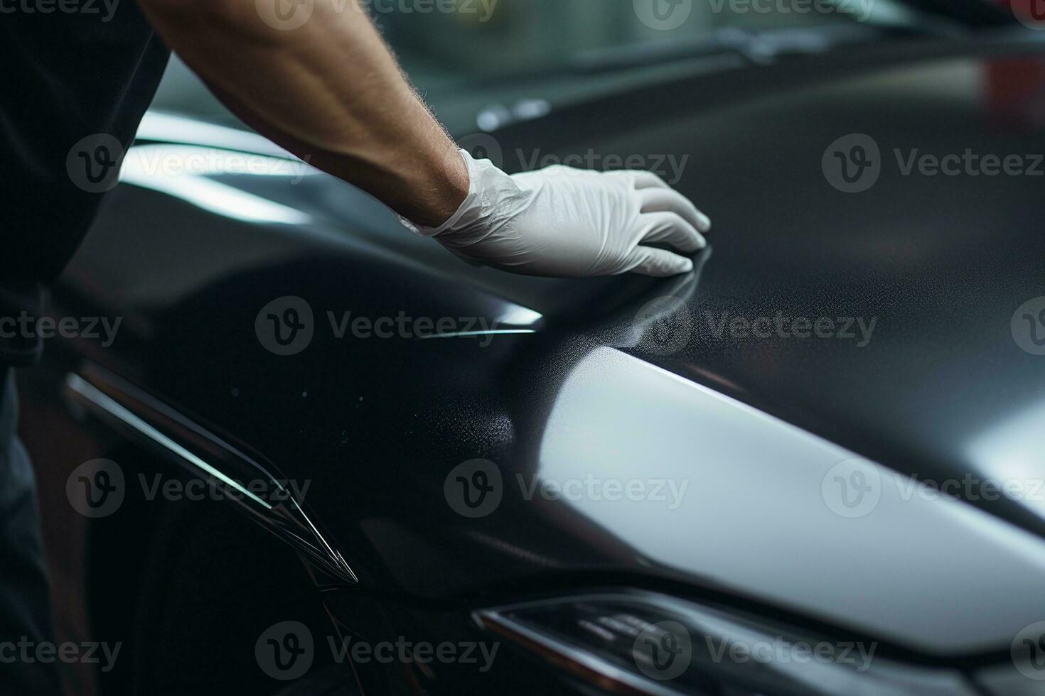 Effective Methods for Removing Car Varnish Scratches. Generative By Ai photo